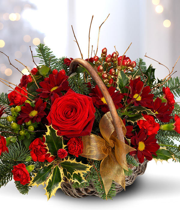 Christmas Flower Basket